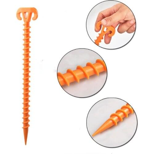 10Pcs/Set Plastic Tent Hook Stakes Camping Tents Accessories Ground Support Nails Peg Screw Anchor Shelter