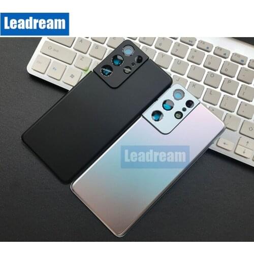 10pcs Original for Samsung Galaxy S21 Plus S21 Ultra Back Glass Rear Cover Battery Door With Camera Lens Adhesive