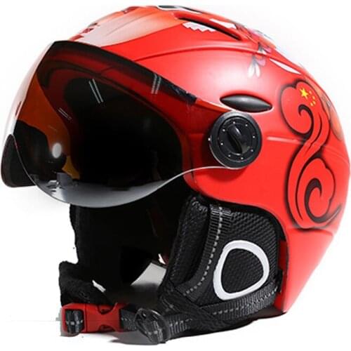 2-in-1 Visor Ski Snowboard Helmet Detachable Snow Mask Anti-fog Anti-uv Integrated Goggle Shield Low Weight Adults Men Women