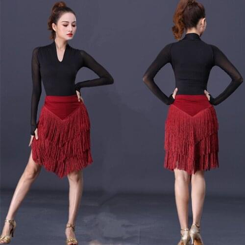 Fashion sexy Adult Lady dance dance skirt womens tassel Latin dance skirt fringed skirts
