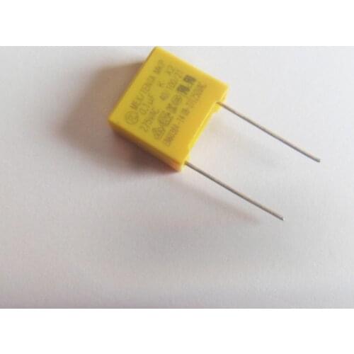 50pcs/lot X2 Safety Capacitor 275VAC 0.1uF 100nF 104K Pin 10mm