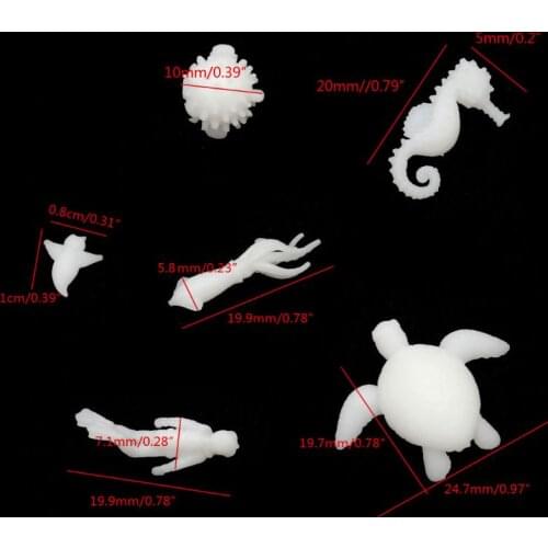 6Pcs Silicone Mini Marine Organism Modeling Turtle Squid Resin Mold Fillers Beach Theme Jewelry Fillings Jewelry Making