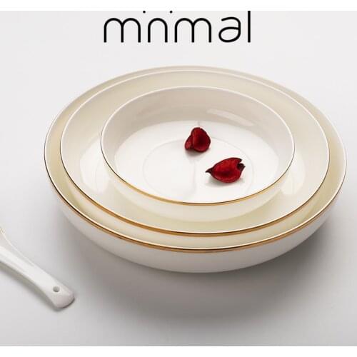 8/10 Ins Net Red Creative Round Phnom Penh Ceramic Plate Hotel Western Food Plate Home Kitchen Supplies Fruit Salad Plate Dish