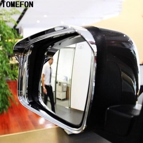 ABS Chrome For Dodge JC Journey For Fiat Freemont 2013-2016 Side Wing Rearview Mirror Visor Eyebrow Trim