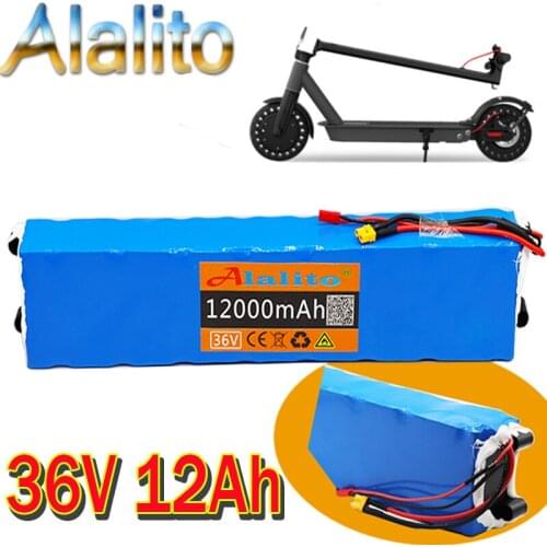 Alalito 36V 12Ah Scooter Battery Pack for Xiaomi Mijia M365 36V 12000mAh Battery pack Electric Scooter BMS Board for Xiaomi M365