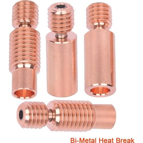 Bi-Metal Heat Break High Quality Copper Alloy V6 Throat For V6 Hotend Heater Block I3 MK3 3D Printer Parts 1.75MM Filament