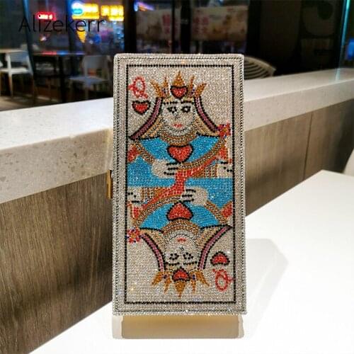 Shiny Dollar Diamonds Evening Handbags Women 2020 New Luxury Designer Small Square Chain Rhinestones Party Dinner Purse Fashion