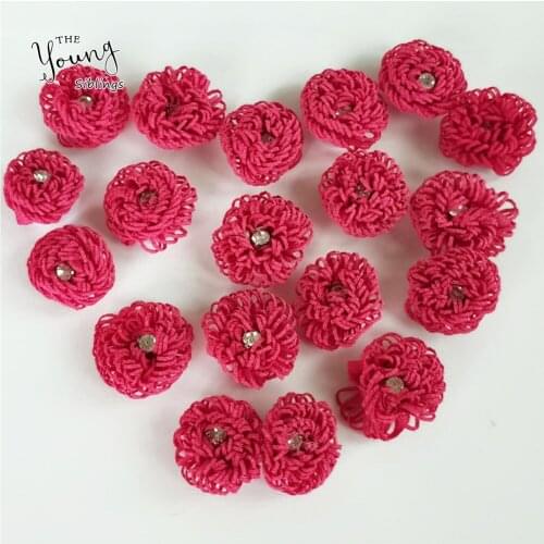 1PCS Flower Heads For Wedding Decor Artificial Flower Rhinestone Flowers DIY Wreath Gift Scrapbooking Craft Clothing Accessories
