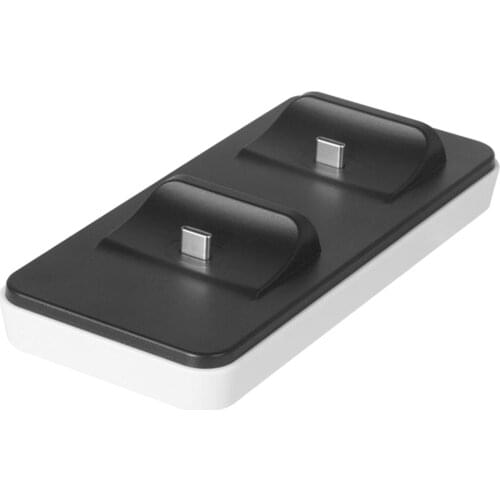 Dual Charger Controller Charger USB Fast Charging Dock LED Indicator Over-temperature Protection for PS5 Controllers