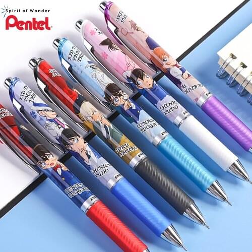 6Pcs Japan Pentel BLN75 Limited Gel Pen Quick-drying Black Test Press Pen Writing Smooth 0.5mm Student Stationery