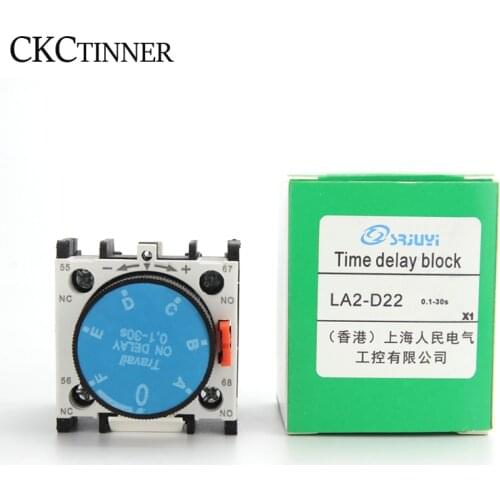 Air Delay Head LA2-D22 Delay Contact Silver Point Contactor Time Delay Auxiliary Contact Module