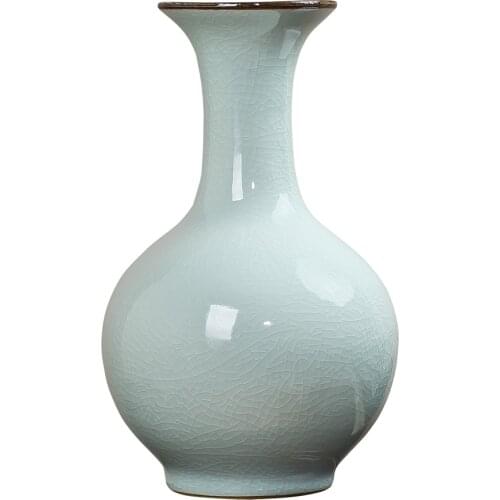 Chinese Ceramic Flower Vase Antique Jarrones De Porcelana Crack Tabletop Vase Decorations For Home Orament Decoration