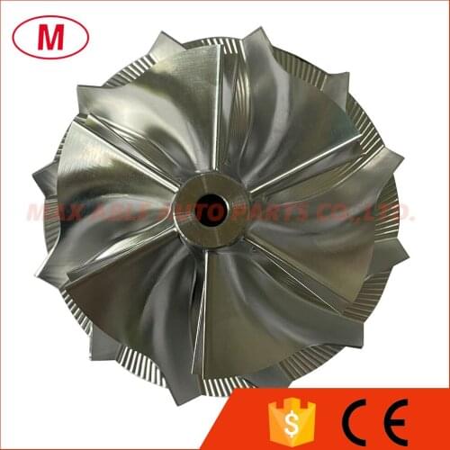 K04 48.35/58.00mm 6+6 blades Turbo Billet compressor wheel/Aluminum 2618/Milling wheel for Turbocharger Cartridge/CHRA/Core