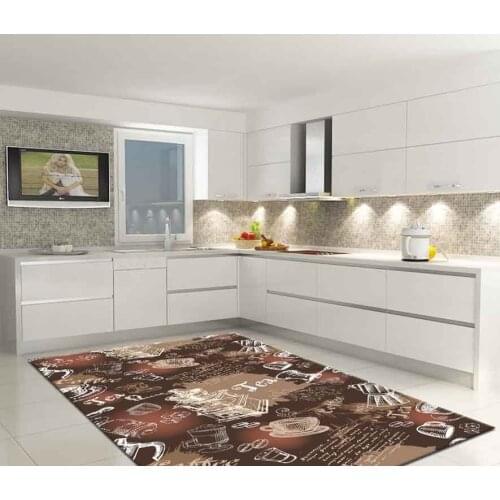 Clock Pattern Kitchen Carpet, Fan carpet anti-slip floor carpet, teenagers carpet area rugs