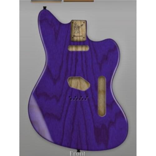 Lvybest logo,own designed shape,electric guitar.chrome parts .see thru purple color ash body.no pick guard