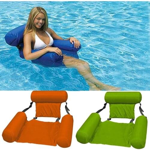 PVC Inflatable Swimming Pool Bed Air Chair Water Hammock Mattress Summer Pool Party Relaxing Floating Lounger Water Sports Toy