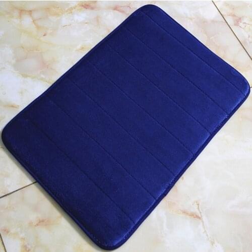 Non-slip Toilet Floor Shaggy Bath Mat Coral Foam Non-Slip Back Rug Soft Bathroom Carpet Memory Foam Bath Mat for Bathroom Decor