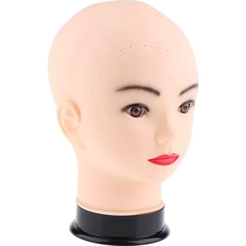 NEW-Mannequin Flat Head Silicone Practice Cosmetology Mannequin Training Head Makeup Massage Practice Head Wig Making