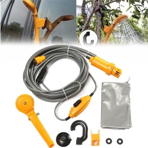 New Portable Car Washer 12V Camping Shower DC Car Shower Washer Set Electric Pump For Outdoor Camping Travel Pet Dog Man Woman