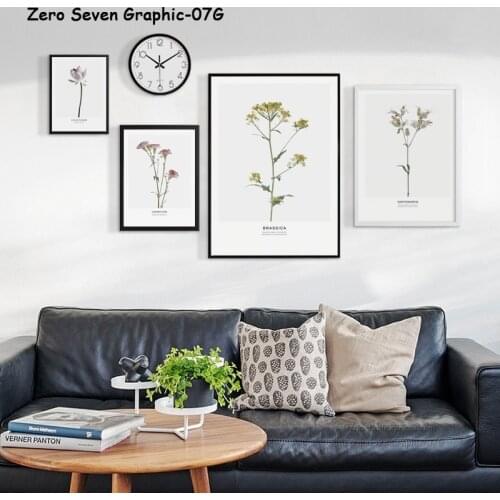 Simple Nordic Flower Lotus Brassica Magnolia Canvas Art Prints posters Living Room Wall Pictures Home Decor Painting No Frame