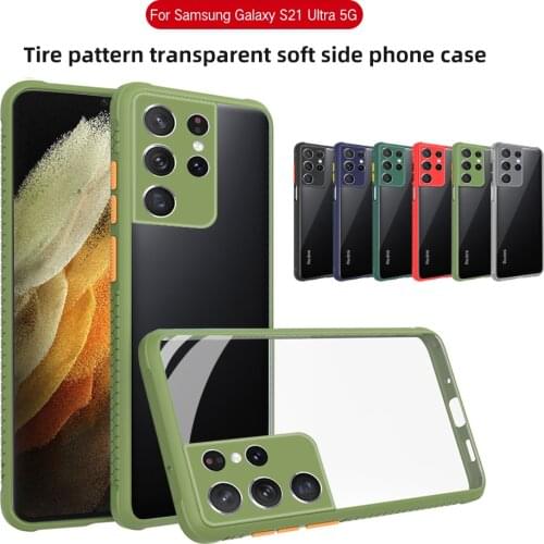 Clear PC Case for Samsung Galaxy S21 Plus Soft Edge Protective Cover for galaxy s21 ultra 5g case coque for Galaxy s21+ s21 5g