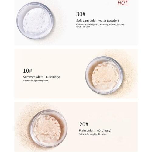 3 Colors Makeup Loose Powder Transparent Finishing Powder Waterproof Cosmetic Puff For Face Finish Setting With Puff QBMY