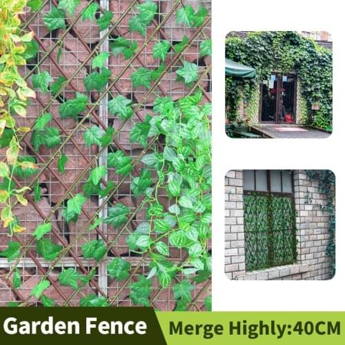 Retractable Fence Garden Decoration Gardening Expandable Faux Privacy Fence Backyard Decor Fence Trellis For Climbing Plants