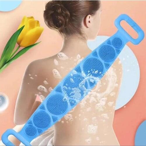 Shower Silicone Brush Bath Towel Scrub Back Exfoliating Body Massage Decontamination Agent Bathroom Accessories Skin Cleansing