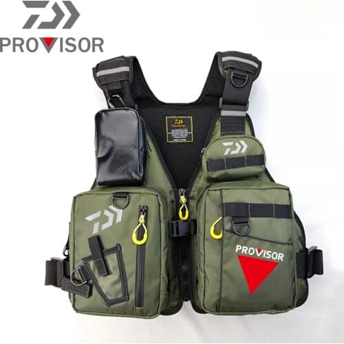 DAWA Reflective Life Vest High Buoyancy Life Jacket UNISEX Multi-Function Multi Pocket Outdoors Fishing Vest Fishing Life Jacket