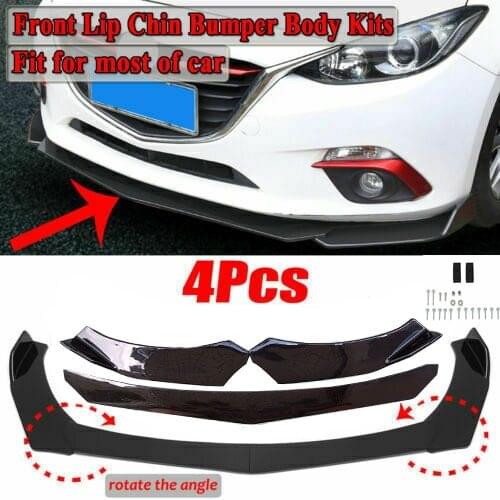 Universal Front Bumper Lip Chin Spoiler PP Front Bumper Lip Sopiler Wing Body Fit for Audi,Ford,BMW,Honda,Chevrolet,Civic,Benz