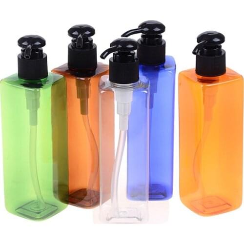1/2/5PC Hand Pump Plastic 250ML Bathroom Liquid Soap Dispenser Shampoo Bottle