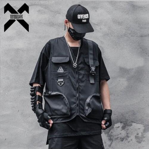 11 BYBBS DARK Cargo Vest Men 2021Autumn Summer Men Functional Coat Sleeveless Jacket Casual Men Vest Coat Techwear WB183