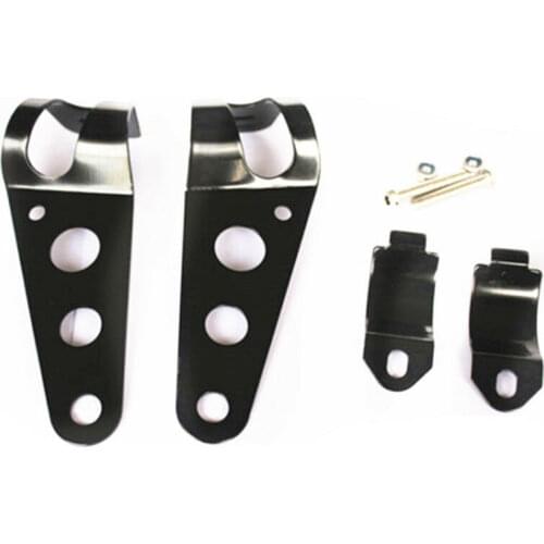 2x Universal 28-38mm Fork Clamp Headlight Mounting Brackets Motorcycle Dirt Bike Cruiser Chopper Bobber Touring Offroad Scooter