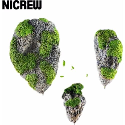 Nicrew Aquarium Artificial Floating Pumice Suspended Stone Fish Tank Decoration Moss flying Rock aquatic ornament Landscape
