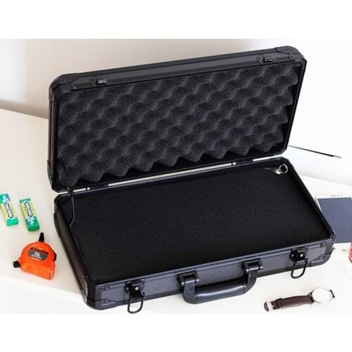 Aluminum Tool case suitcase toolbox File box Impact resistant safety case equipment camera case with pre-cut foam lining
