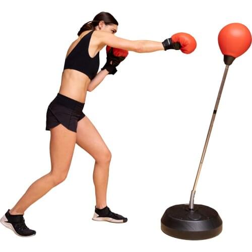 Punching Ball Boxing Bag Reflex Speed Balls Muay Thai Punch Boxe MMA Fitness Sports Equipment Training Adjustable Height Stand