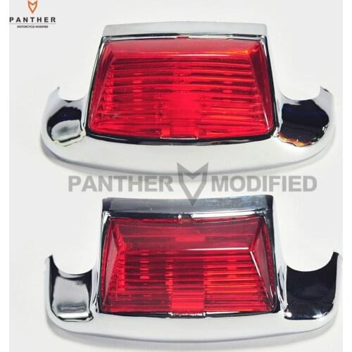 Red Front / Rear Fender Tip Light Lens case for Harley FLHT Electra Glide Standard