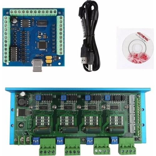 CNC TB6600 4 Axis 4.5A Stepper Motor Driver Board+MACH3 USB 4 Axis 100KHz Smooth Stepper Motion Controller board