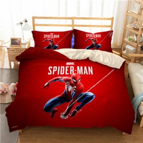Disney Marvel Series Spider-Man Bedding Set Comfortable Bedspread Twin Full Queen King Size Duvet Cover Pillowcases 3PCS