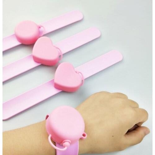 Hand Sanitizer Dispenser Travel Portable Silicone Slap Ring Bracelet Wristband Watch Strap Refillable Liquid Container