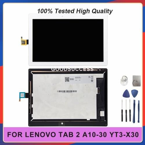 New For Lenovo Tab 2 A10-30 YT3-X30 X30F TB2-X30F TB2-X30L LCD Display Touch Screen Digtizer Assembly Free Tools