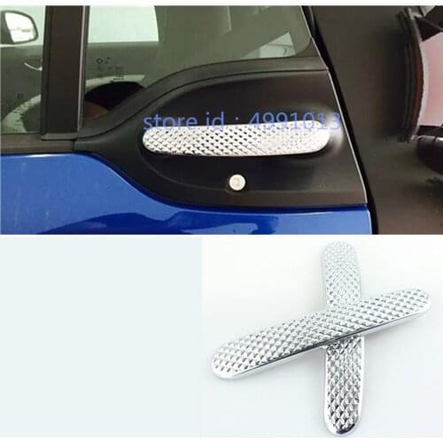 For Benz smart fortwo 2015 2016 2017 2018 car body styling detector inner sticks frame lamp trim ABS chrome door handle 2pcs