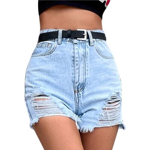 Denim Shorts Vrouwen Mode Toevallige Hoge Taille Torns Effen Kleur Jeans Shorts Zomer Shorts Denim Shorts Voor Vrouwen Denim Sho
