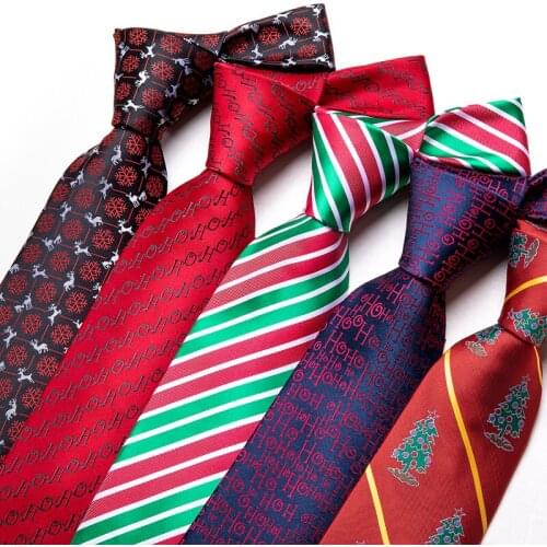Hi-tie Green Christmas Ties For Men Silk Mens Tie Luxury Necktie Hanky Cufflinks Set Ties Formal Wedding Dress Gifts for Men