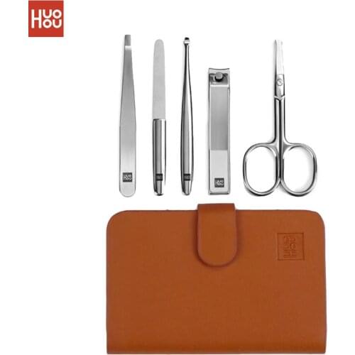 Huohou Nail Clipper Stainless Nose Hair Trimmer Portable Travel Hygiene Kit Nail Cutter for Xiaomi Mijia Tool Sets