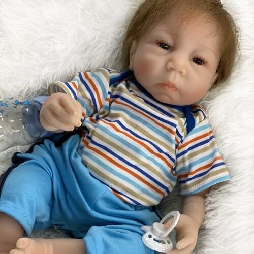 18" Reborn Dolls Closed Eyes For Collection Fine Painting Not Factory Baby Toy Gifts