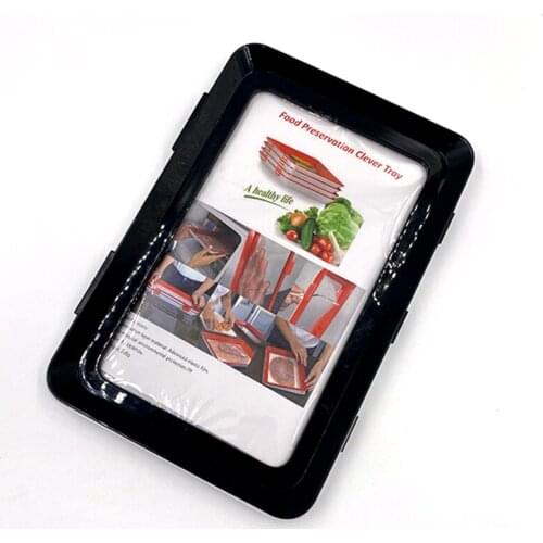 Square Vacuum Seal Food Preservation Tray Stackable and Reusable Food Preservation Container with Plastic Lid C66