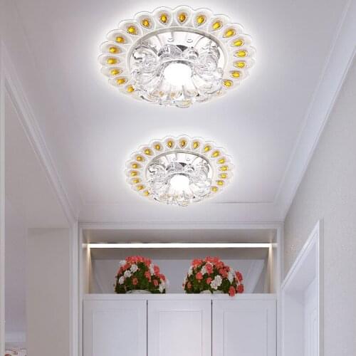 Modern crystal chandelier corridor chandelier bedroom kitchen balcony living room lighting LED ceiling ceiling lamp