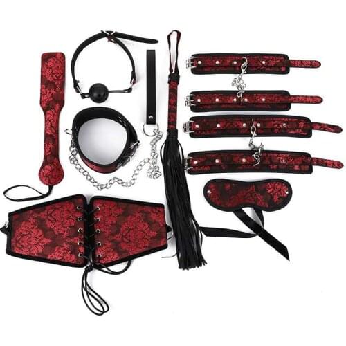 2021 New Trend Sex Toys for Women Bdsm Bondage Set Sex Handcuffs Whip Sex Shop Exotic Toys Couples Cosplay Games Kits Mask Sexo