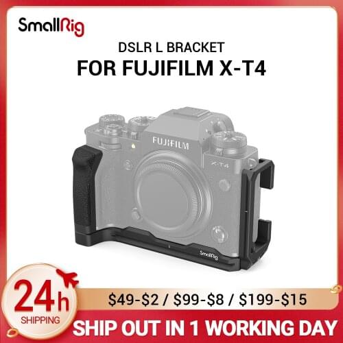 SmallRig X-T4 L Bracket for FUJIFILM X-T4 Camera XT4 Plate base plate and side plate are Arca-type compatible dovetails 2812